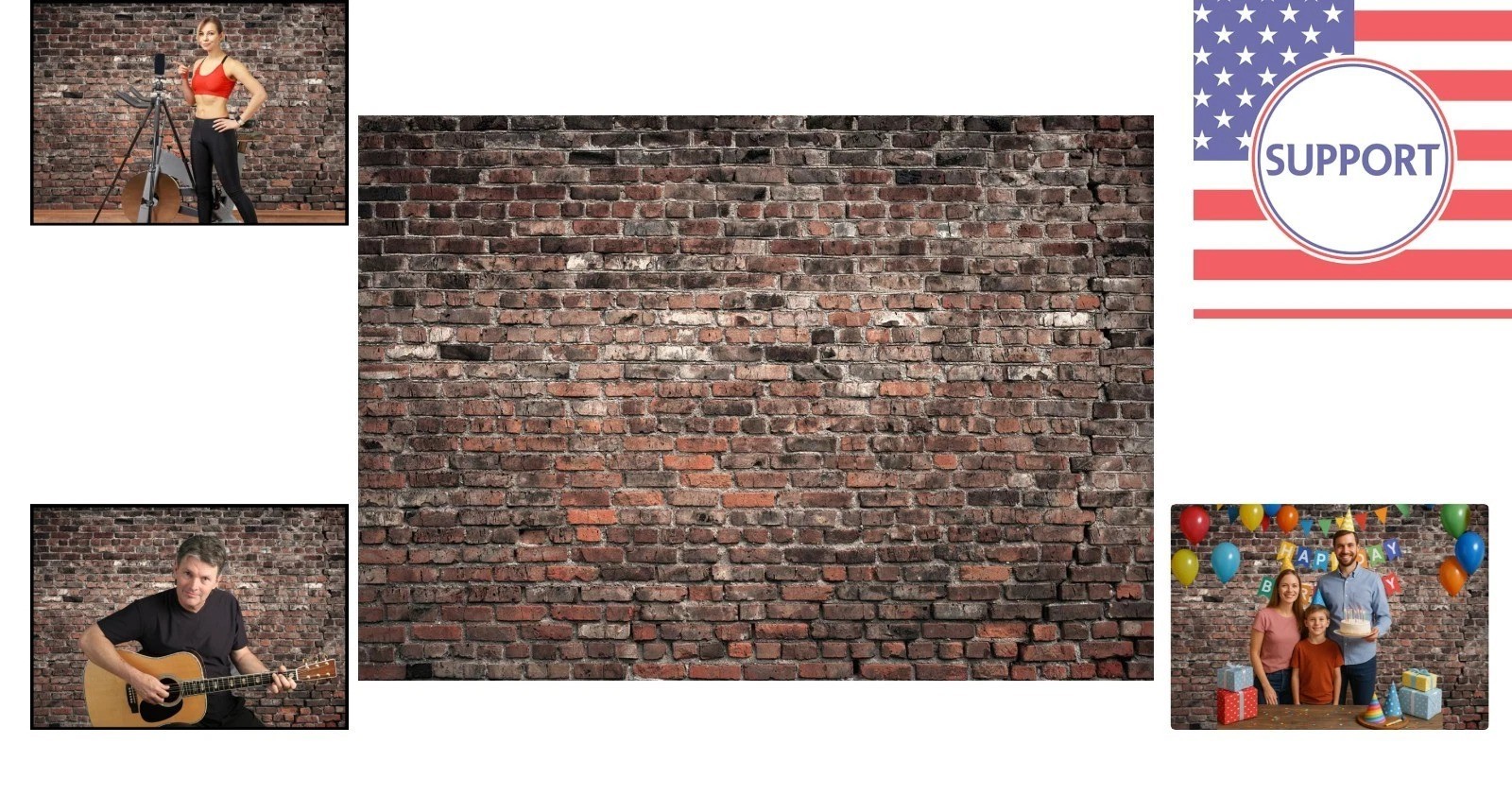 Sophisticated 10x8ft Red Brick Photography Backdrop for Memorable Moments