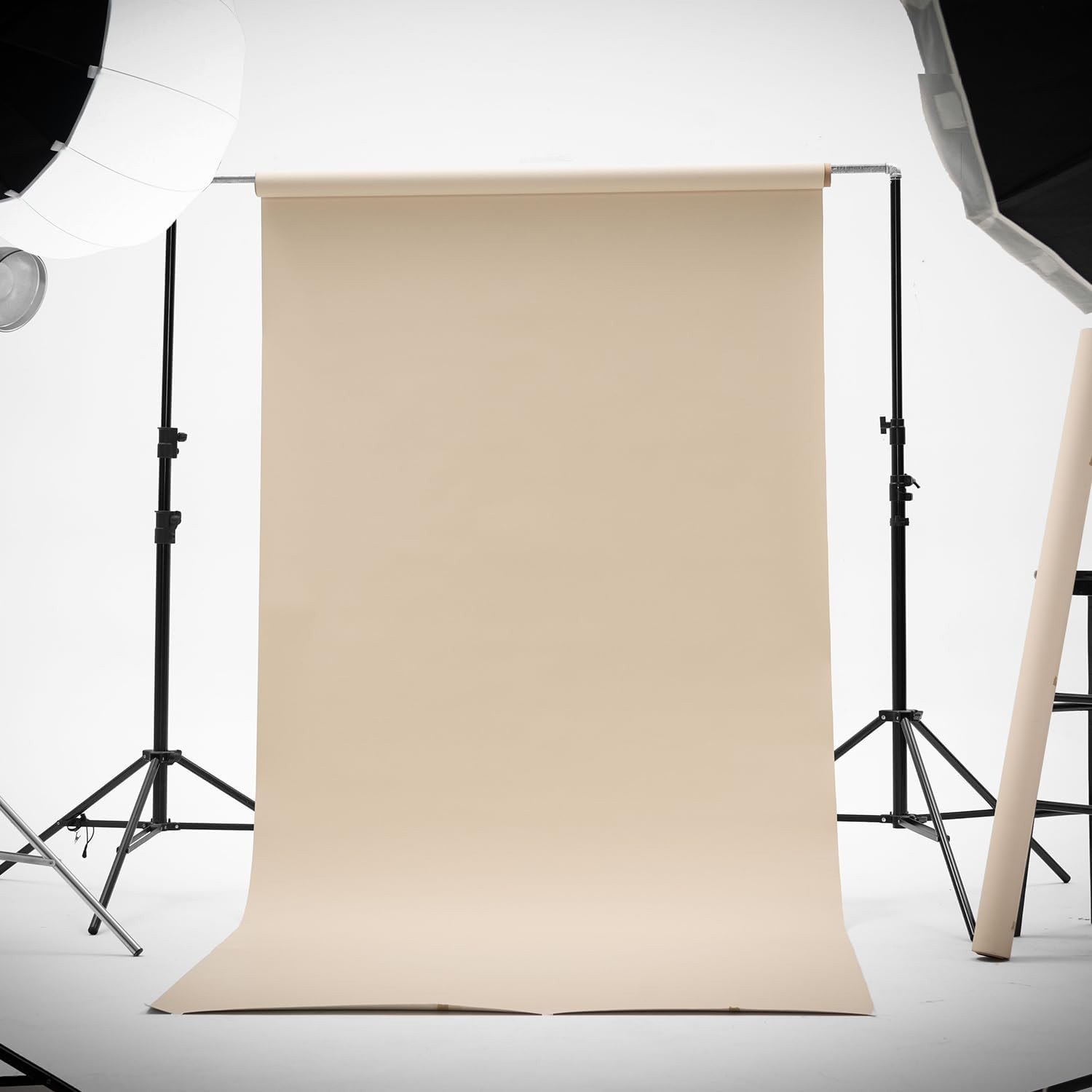 Seamless Paper Backdrop for Photography Beige Cream Backdrop Paper (53”x16.4′ I