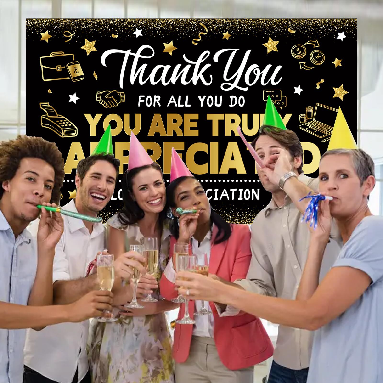 We Appreciate You Party Decoration Employee Appreciation Day Backdrop Decorat…