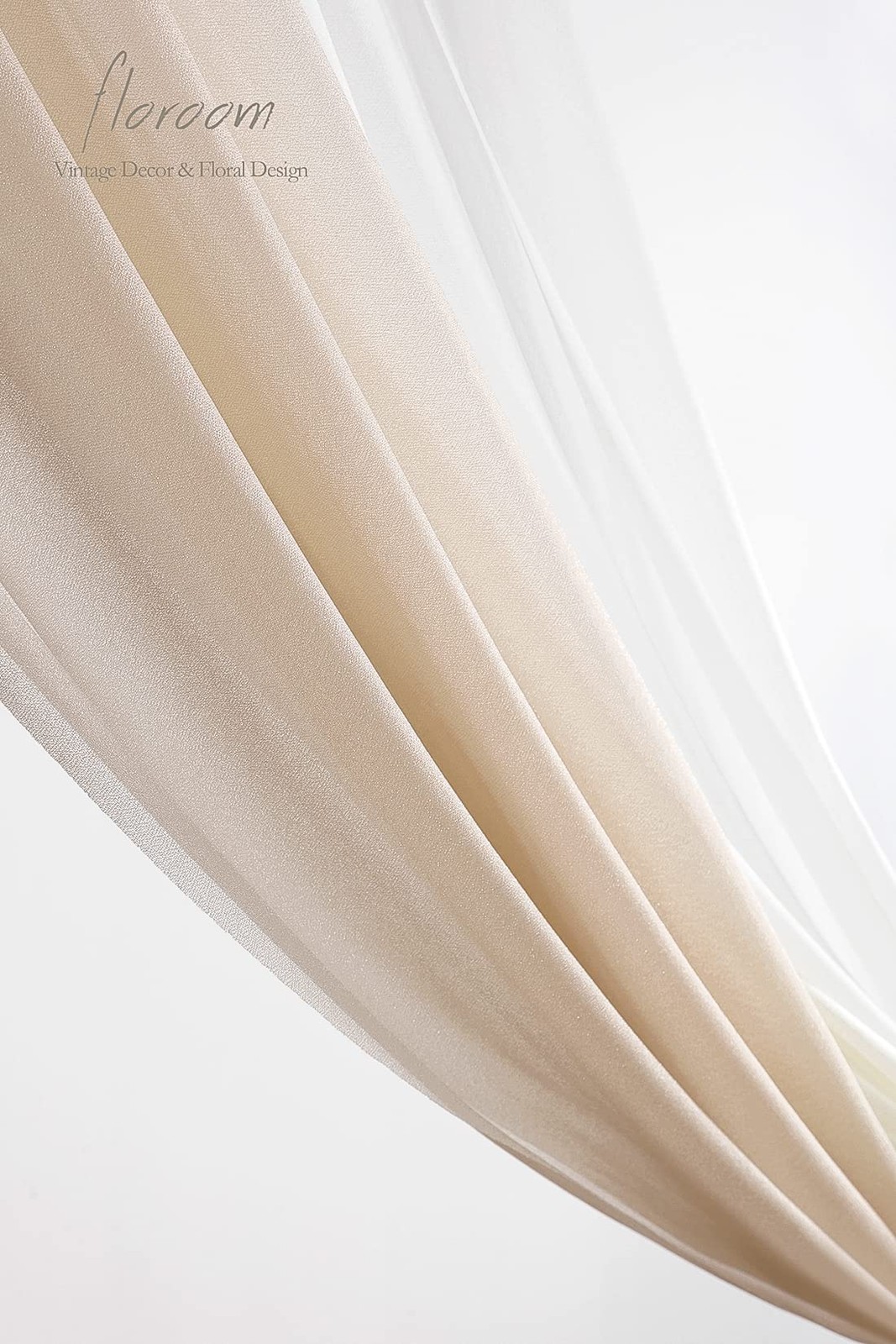 Wedding Arch Draping Fabric 3 Panels 20Ft Chiffon Fabric Drapes Arbor Drapery…