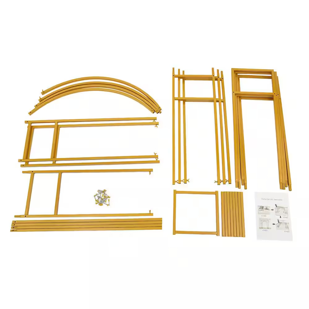 98.4 In. X 70.8 In. Gold Metal Wedding Arch Backdrop Stand Background Decoration