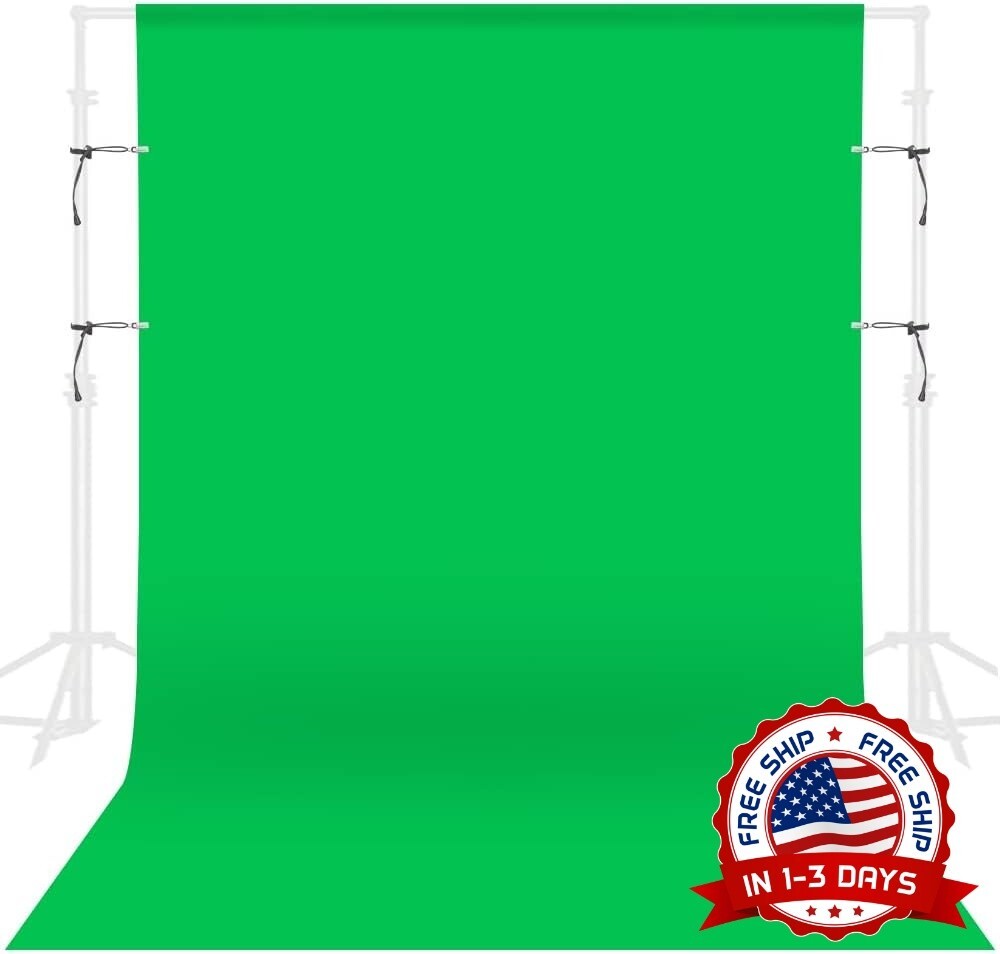 Pantalla Tela Verde Para Grabacion De Videos Fotos Fondo Verde 7x10FT NUEVO US