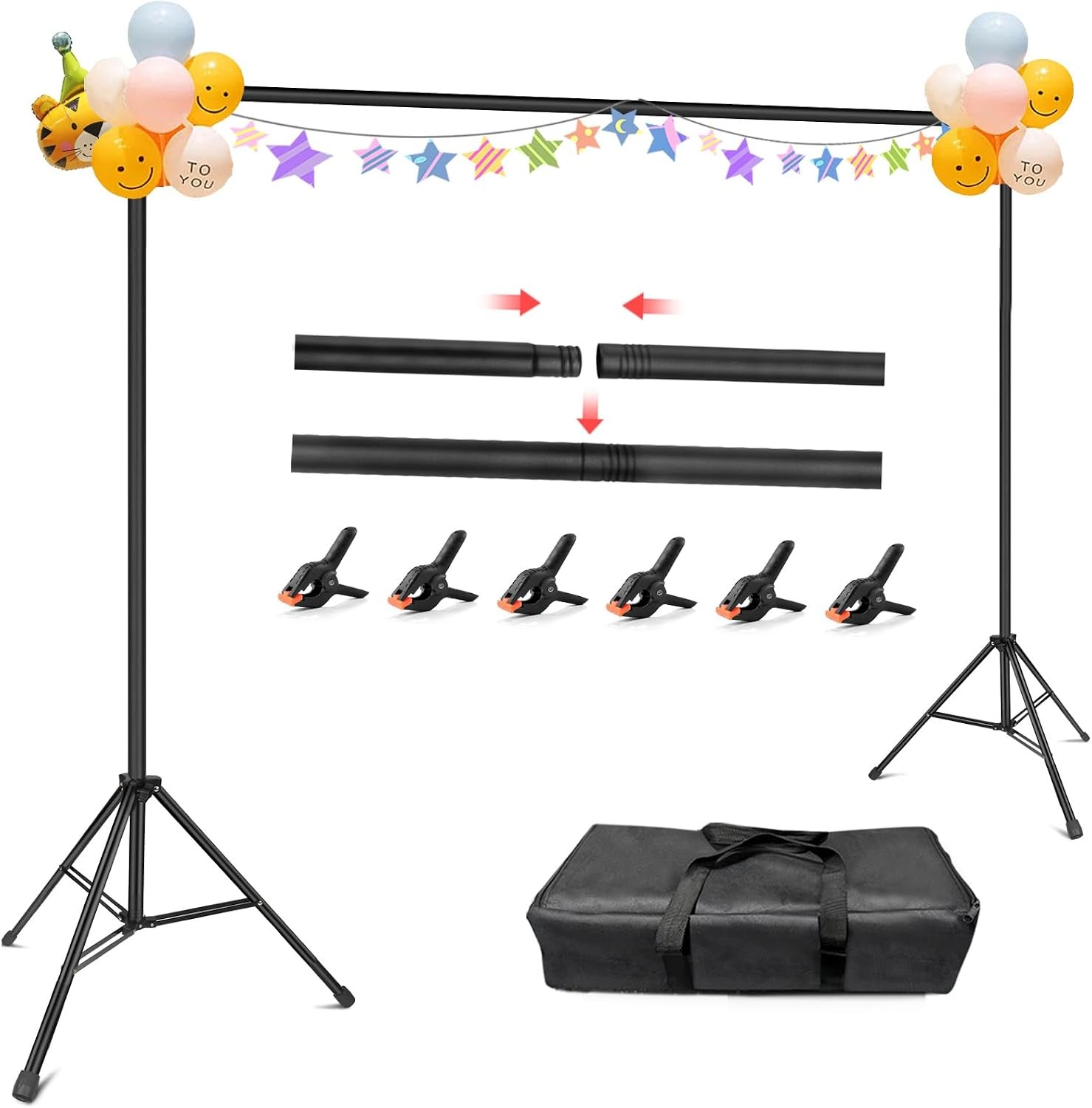 Photo Backdrop Stand 10x7ft WxH Photography Background Stand Photoshoot Wedding
