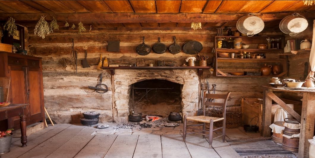BELECO 20x10ft Fabric Rustic Kitchen Backdrop Western Old 20x10FT, Kitchen-10