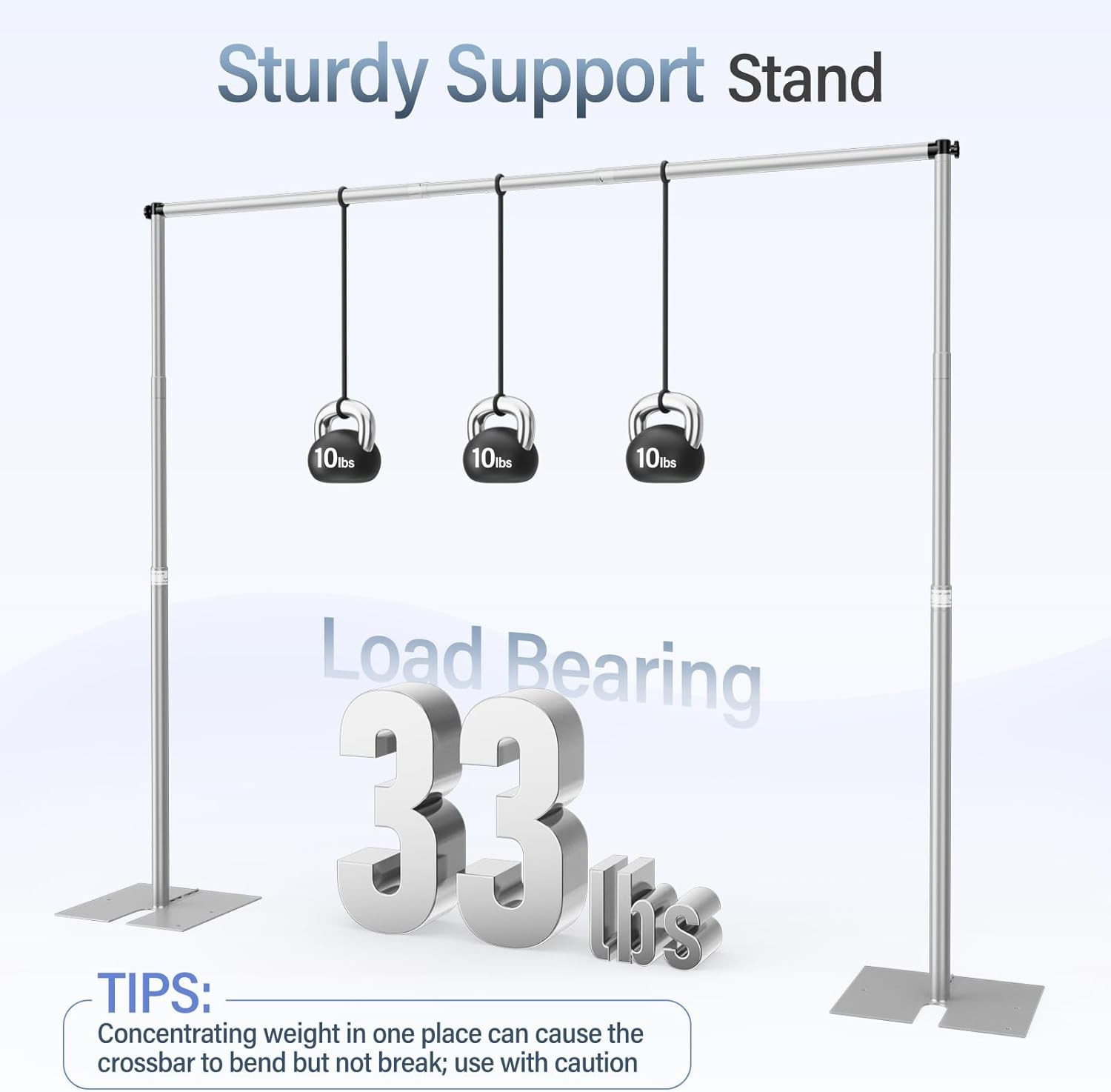 Wedding Backdrop Stand 10x10ft Adjustable Steel Pipe Drape