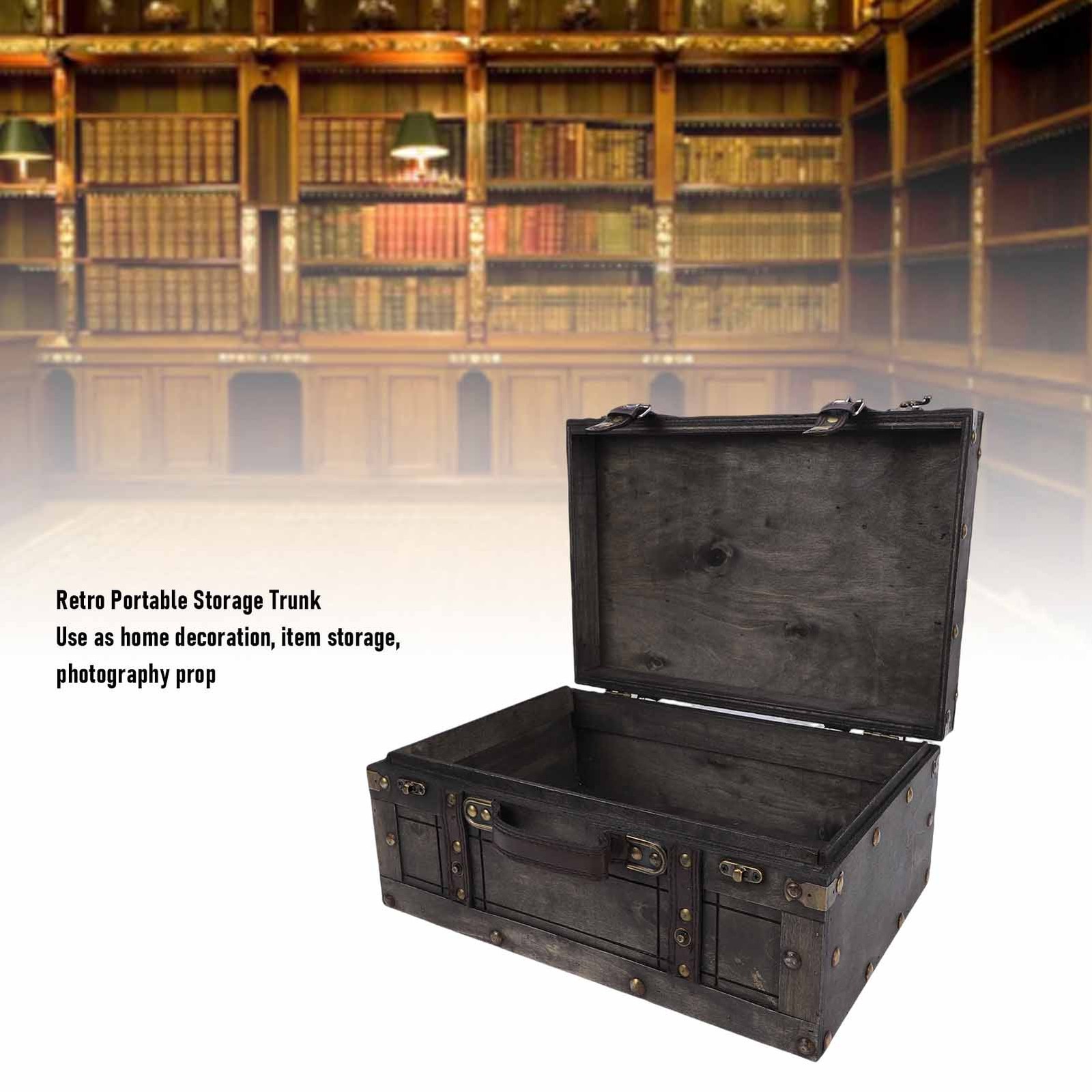 Vintage Storage Trunk Elegant Design For Home Decor 34.5cm Premium CAD