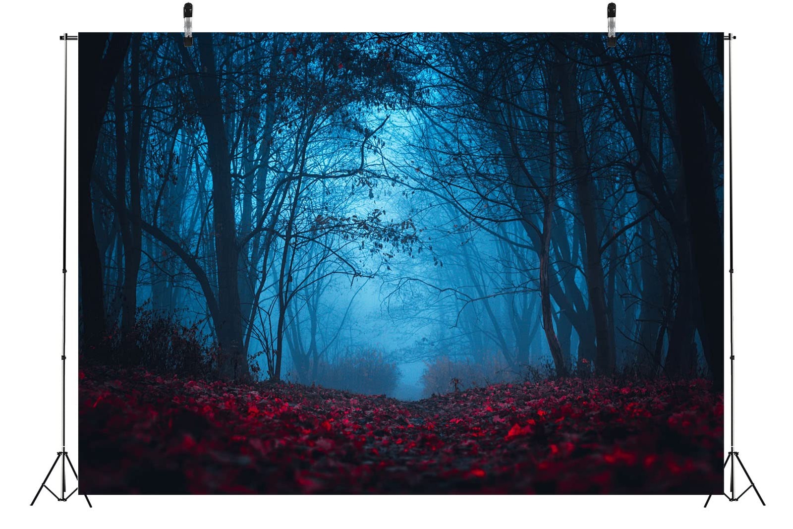 BELECO 7x5ft Fabric Mysterious Foggy Forest Backdrops for 7x5FT, A11253
