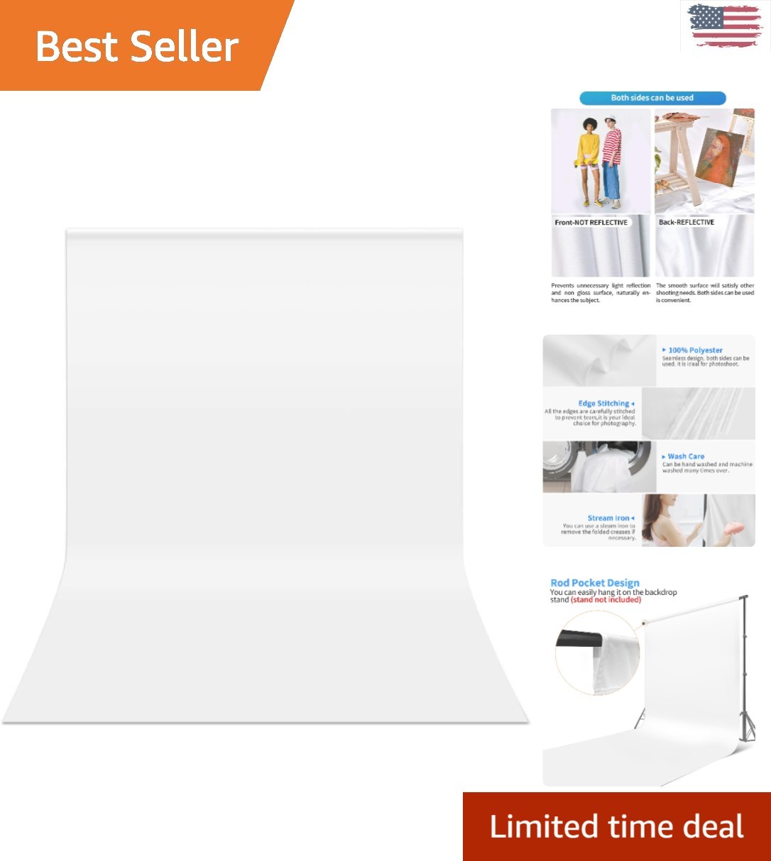 10x12ft Seamless White Photography Backdrop for Stunning Events and Photoshoots