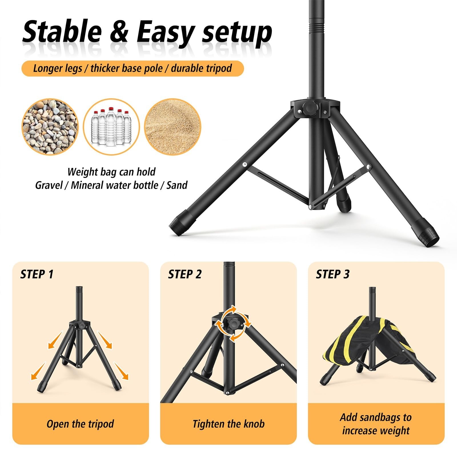 Adjustable 10×7.5ft Heavy Duty Backdrop Stand Kit for Photography & Parties