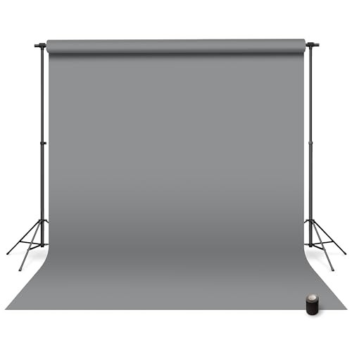 Denny Mfg – Seamless Paper Backdrop for Photoshoot 86 in x 36 ft Medium Gray