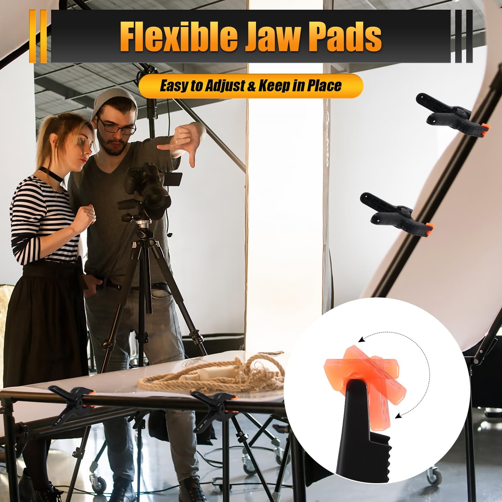 RELBRO Spring Clamps 4.5 Inch Large Plastic Clips for Balloon Arch Backdrop