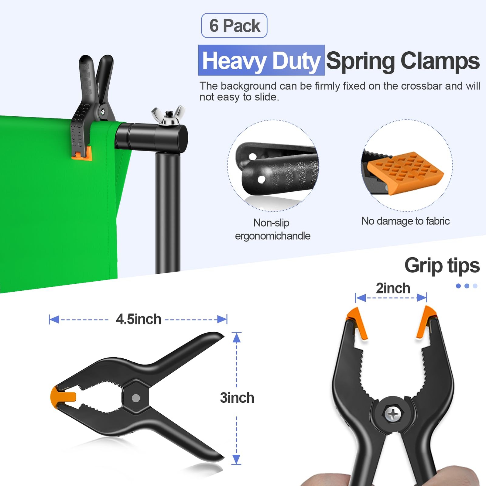 EMART 8.5x10ft Green Screen 8.5x10ft(backdrop stand)/10x12ft(backdrop),
