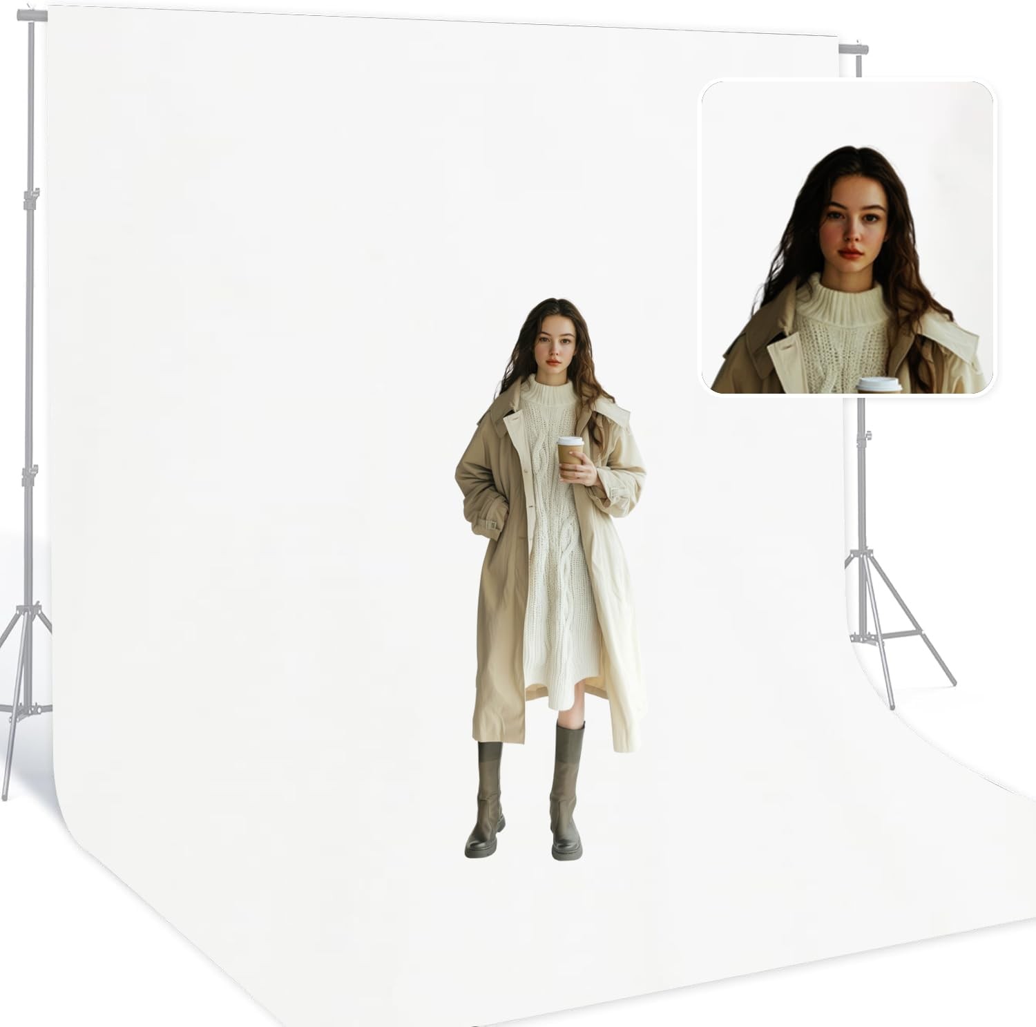 10×20 Ft White Backdrop Background for Photography Photo Booth Backdrop for P…