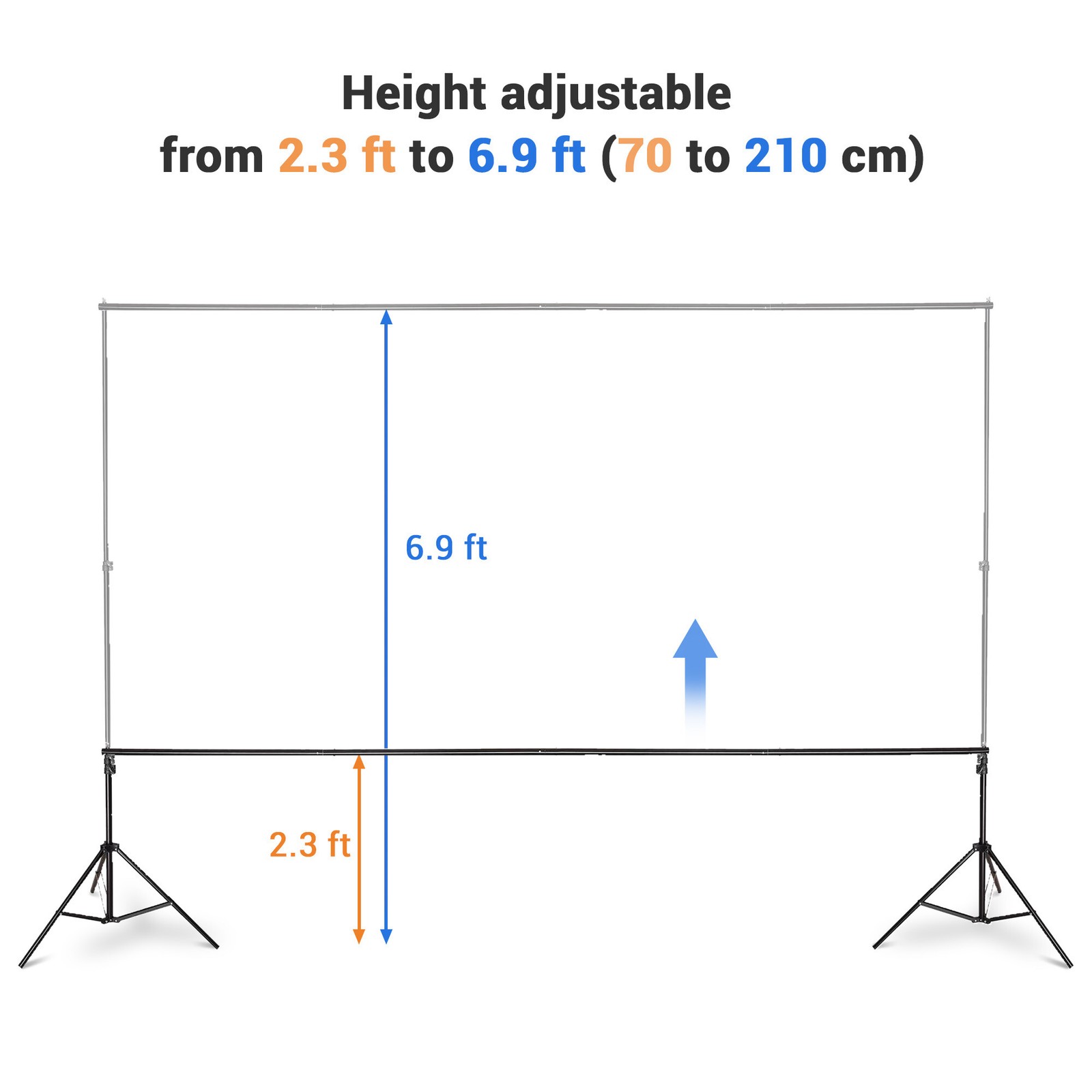 7x10Ft Photography Background Backdrop Support Stand Kit for Newborn Live Stream