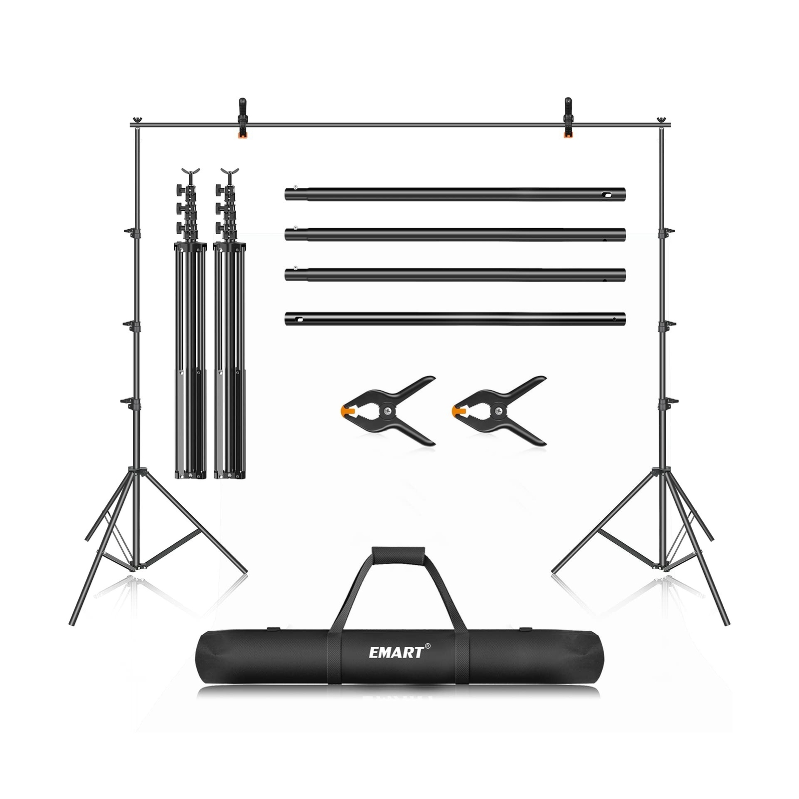 EMART 10 x 12ft (H X W) Photo Backdrop Stand Kit, Adjustable Photography Vide…
