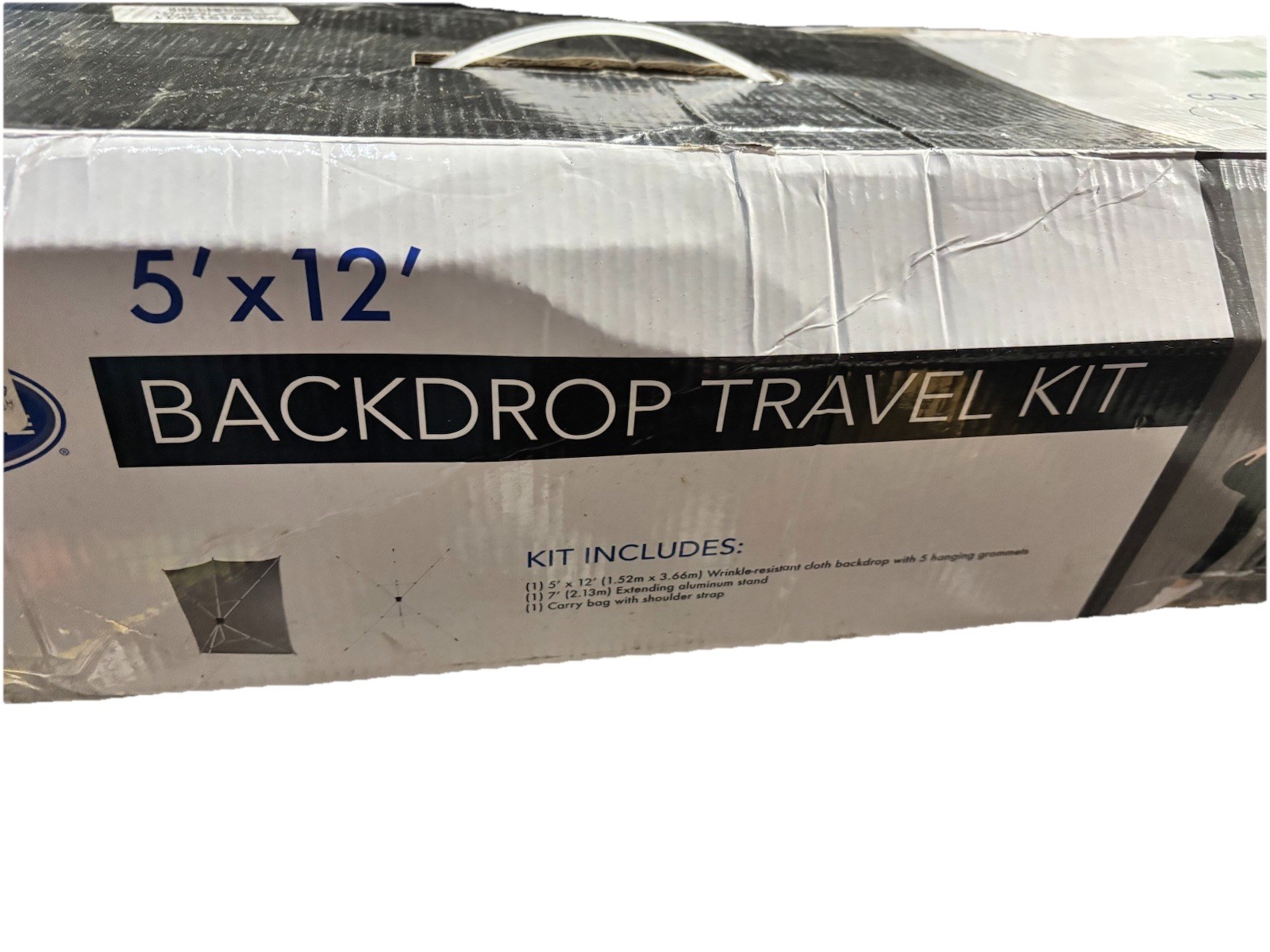 Savage Universal 5′ x 12′ Travel Photo Video shoot Backdrop Kit Grey