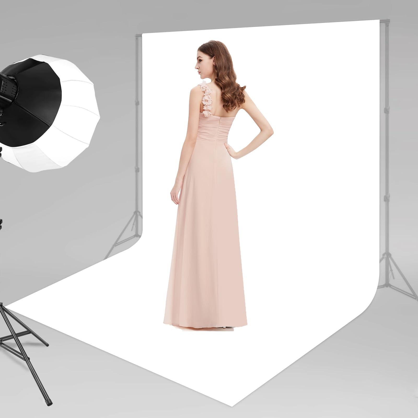 Uhexoyo White Portrait Backdrop for Photography,Photobooth 5x7FT,