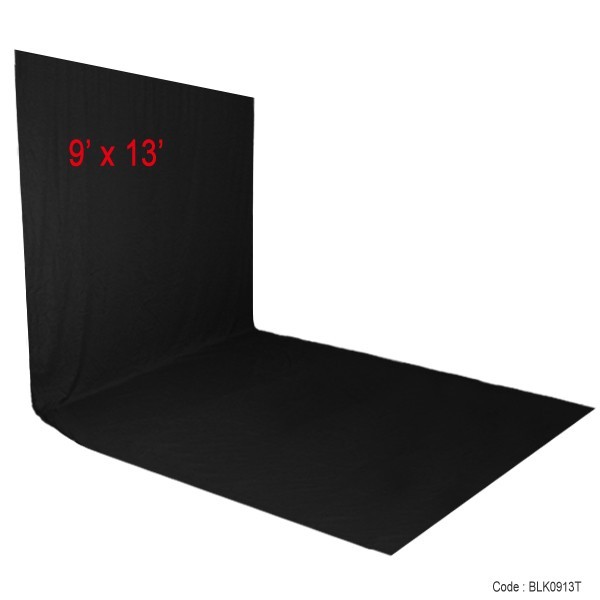 9’x13′ Black Photography Backdrop Photo Stand Muslin Background Support Kit