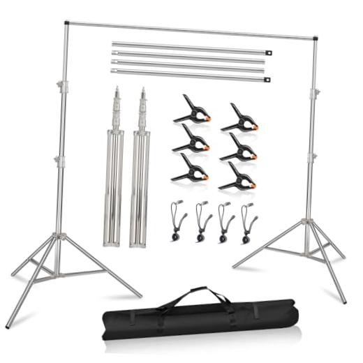 Photo Backdrop Stand 8.5 x10Ft Stainless Steel Heavy Duty Back Drop 8.5 x 10 Ft