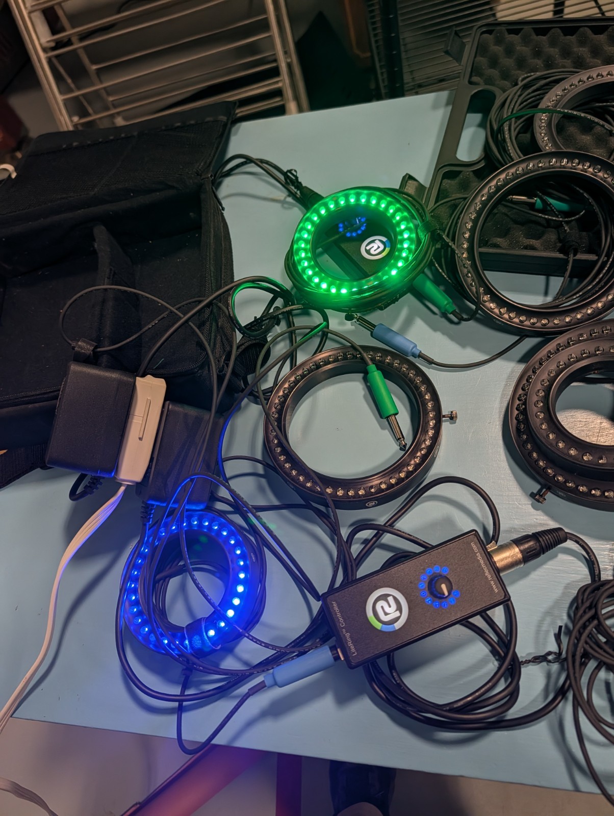 Large Lot Reflecmedia LiteRings Chroma Extra DJ equipment everything in photos
