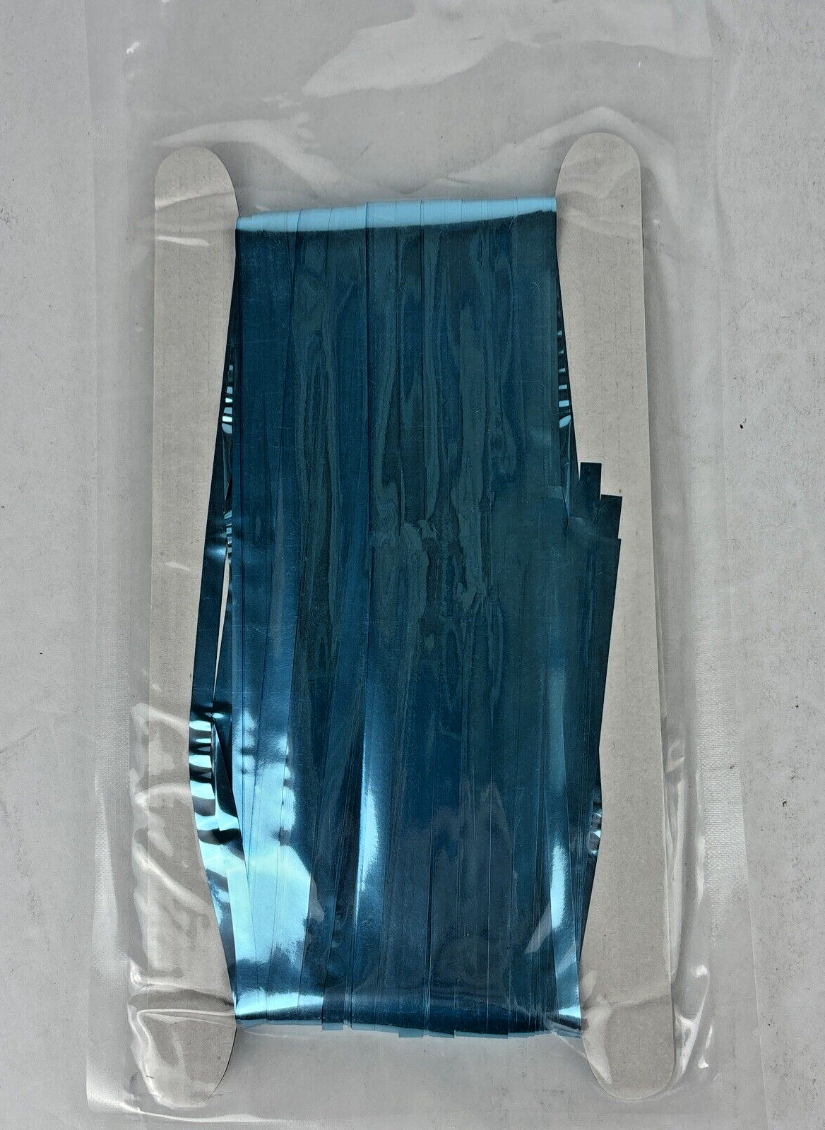 GOER 3.2 ft x 9.8 ft, Metallic Tinsel Foil Fringe Curtains, Light Blue