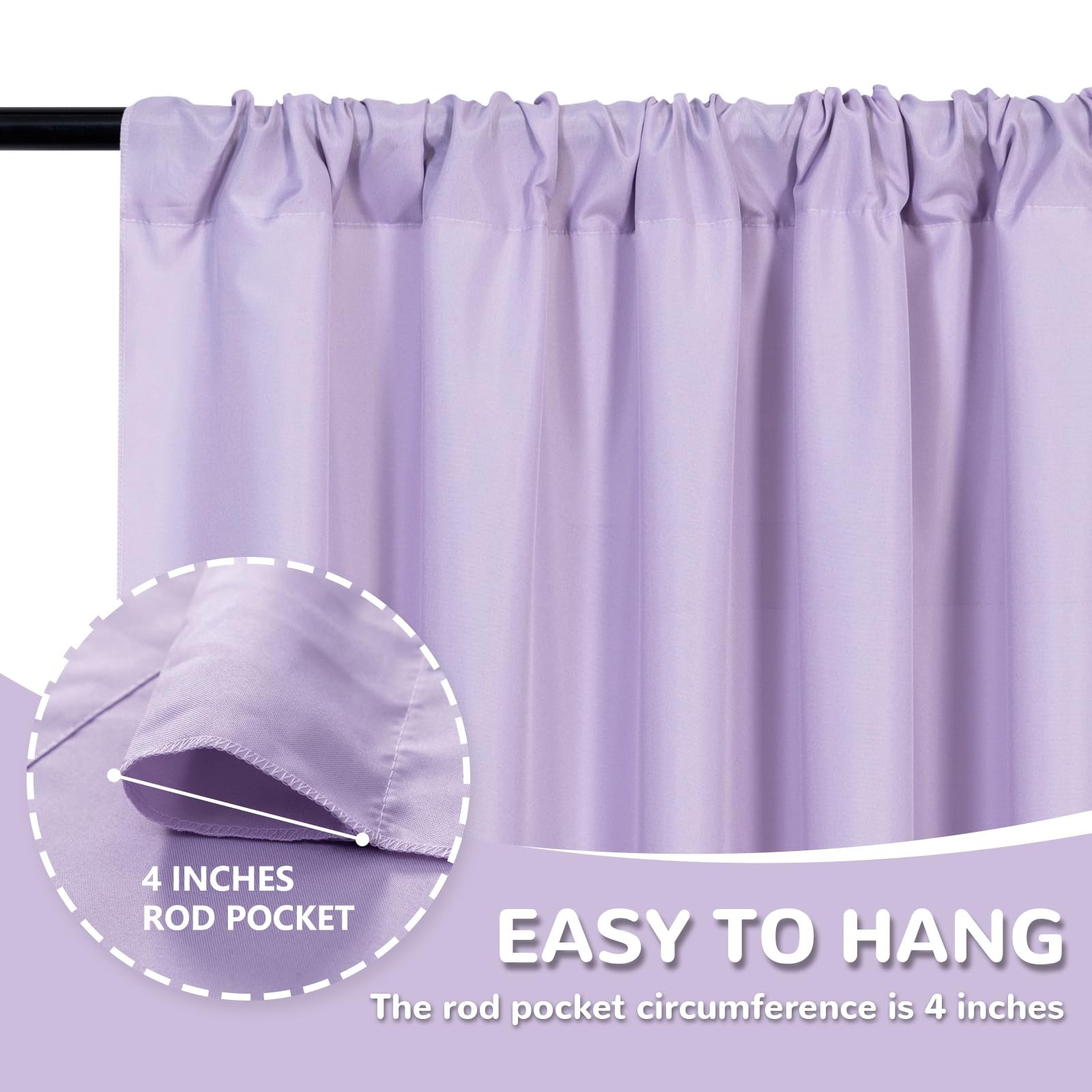 2 Panels Pink Backdrop Curtain 5x7ft Rod Pocket Photography Drapes Privacy