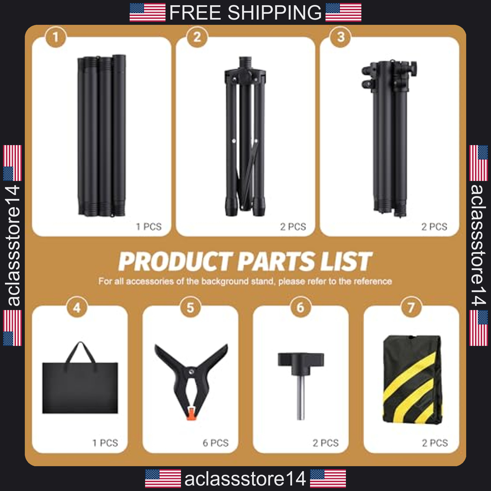 Forlogic 10×7.5ft backdrop stand heavy duty adjustable photo banner support