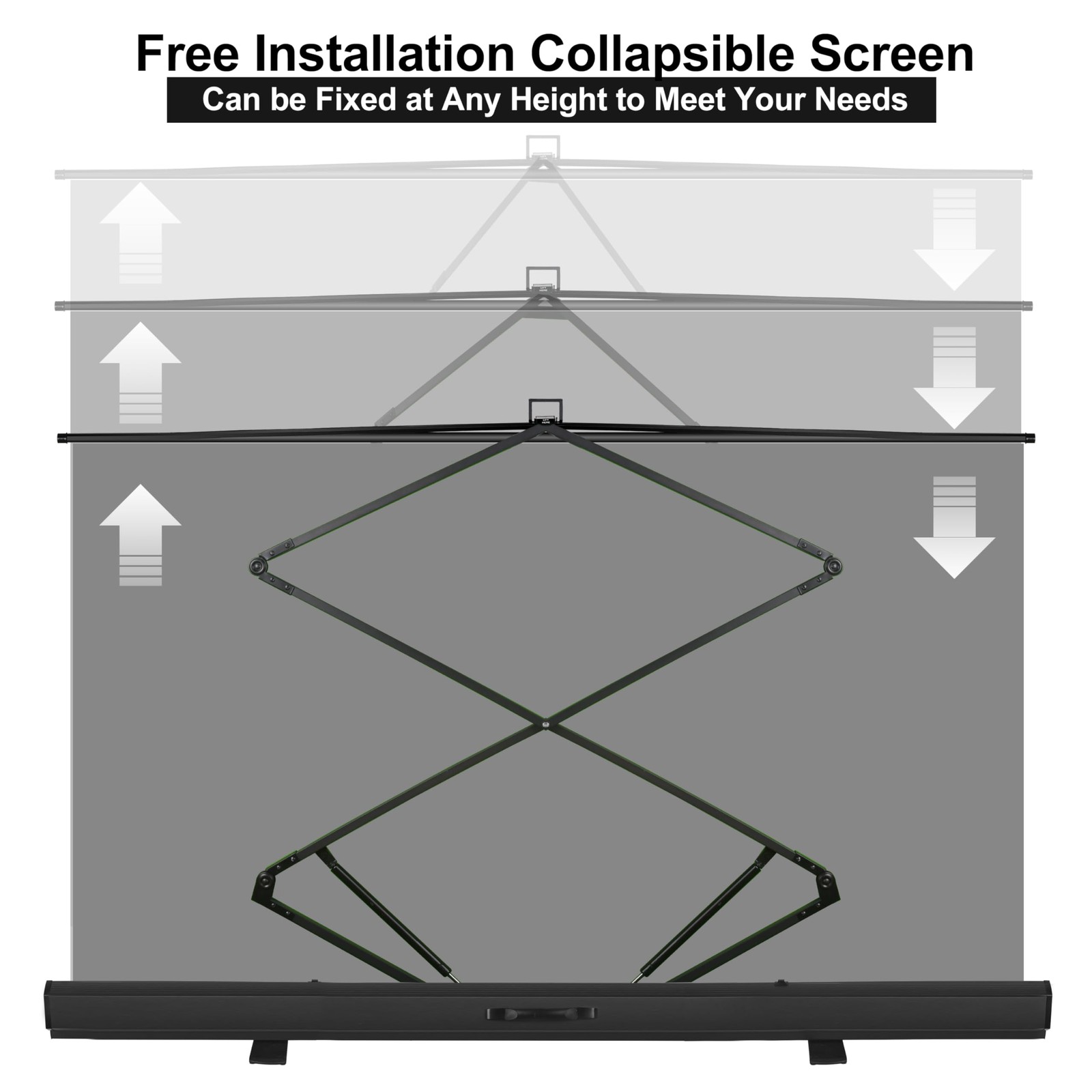 EMART 77x92in Collapsible Chromakey Panel Grey Screen for Photo 77x92in,
