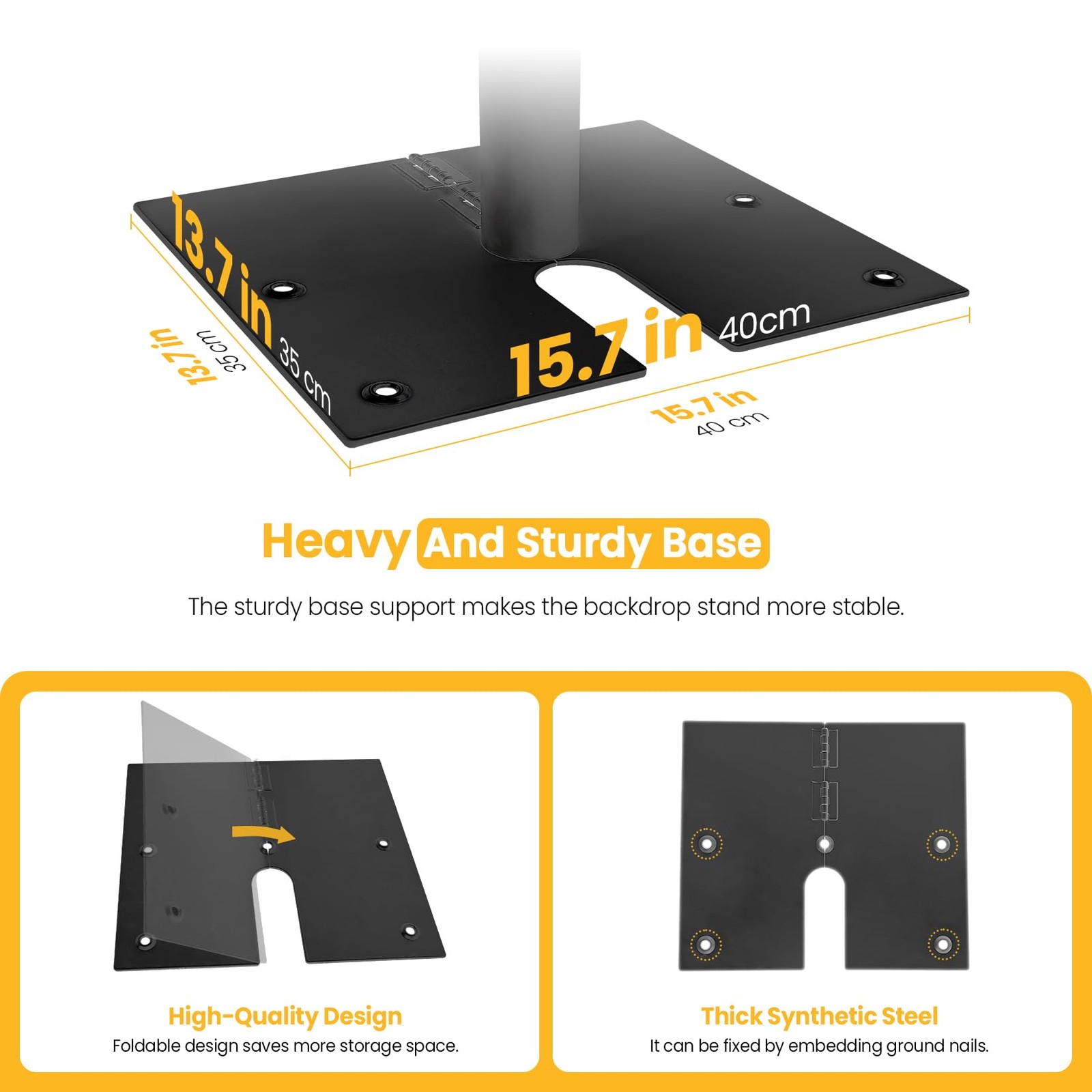 10ft x 10ft Adjustable Backdrop Stand Kit – Heavy Duty Pipe and Drape Stand f…