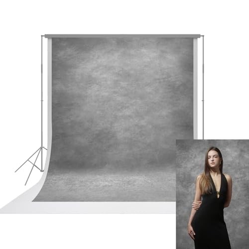 8x10ft Abstract Textured Professional Photography Backdrop 8×10 ft Light Grey