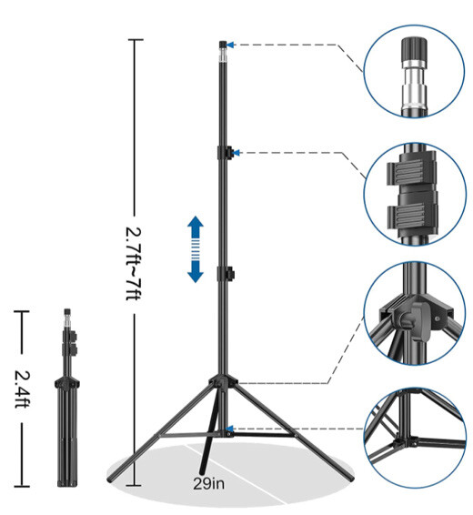 FUDESY Fds2030b Backdrop Stand 7x10Ft Adjustable Photography Background Support