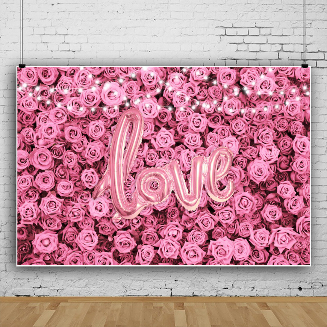 Floral Photography Background Rose Backdrop for Wedding Party Festival Decor