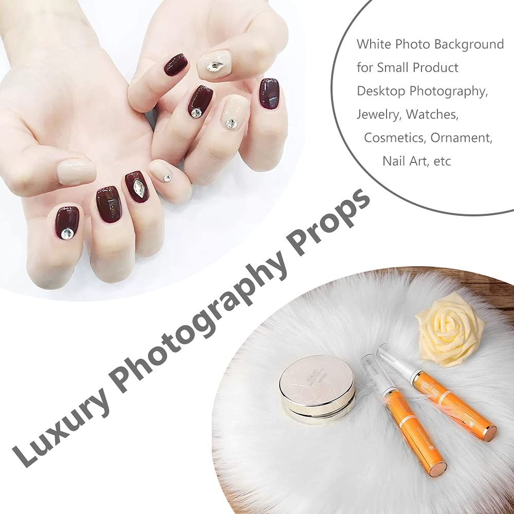 Qiodo Small Product Photo Background & Luxury 12 x 12 Inches, White