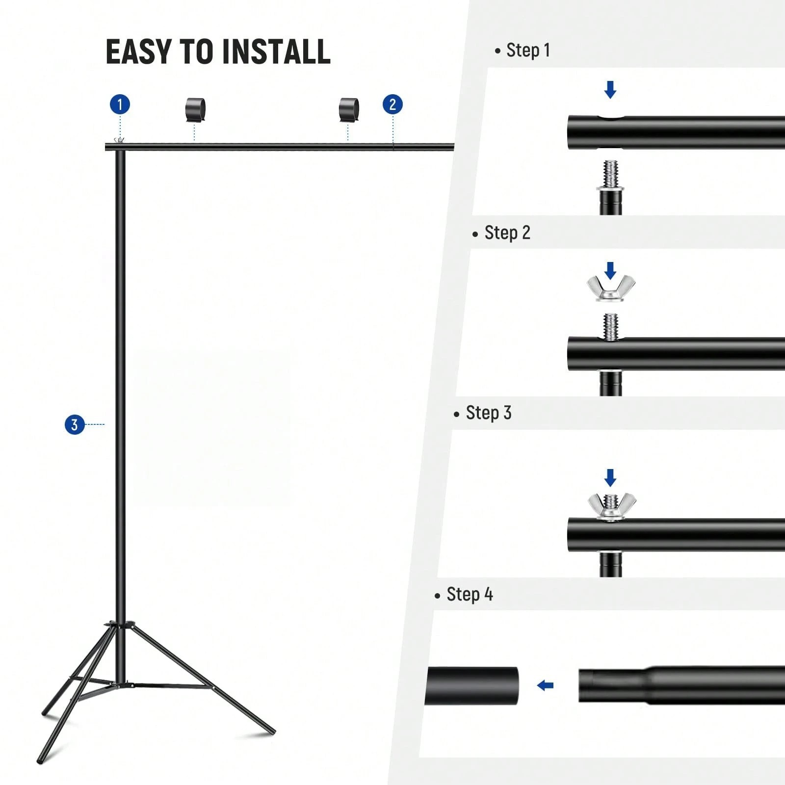 Professional 10x7ft Adjustable Photo Backdrop Stand Metal Balloon Arch Support K