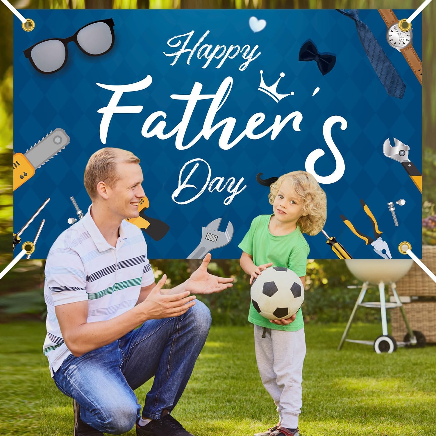 Happy Fathers Day Banner Decorations,Happy Fathers Day Backdrop for Photography,