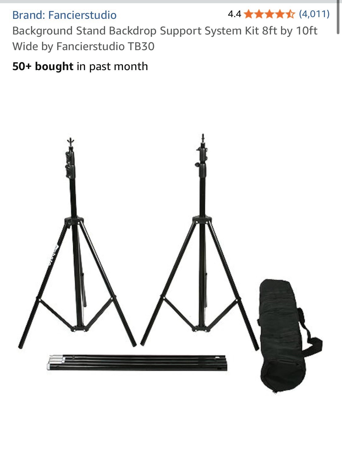 10ftx8ft Background Support Stand System Kit With Carrying Case