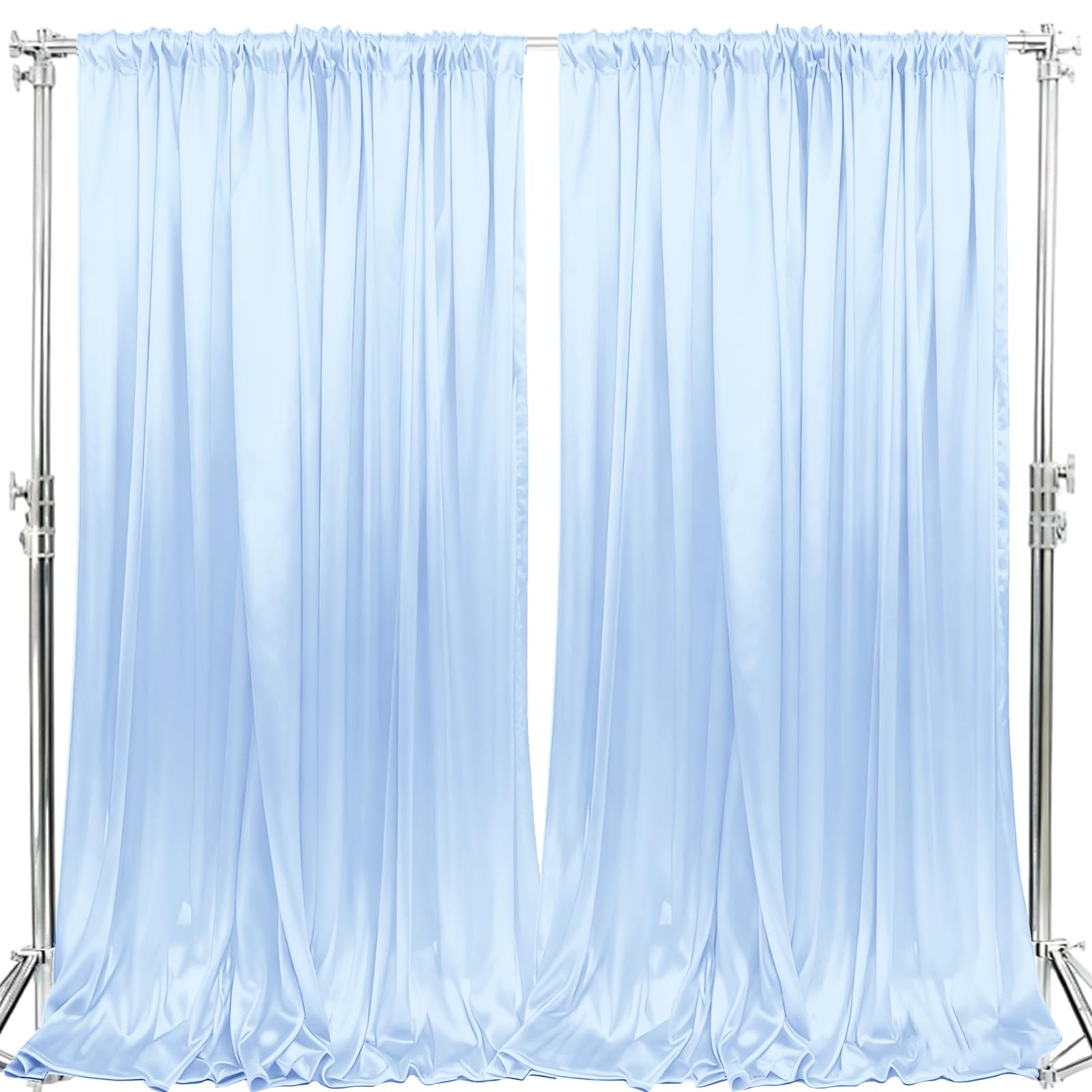 10×10 FT Photo Stage Backdrop 2 Panels Curtains Drapes Photography Party Blue
