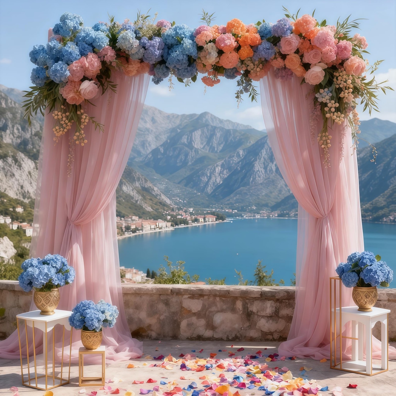 10×10 Dusty Rose Tulle Backdrop Curtains Sheer Photo Background Drapes