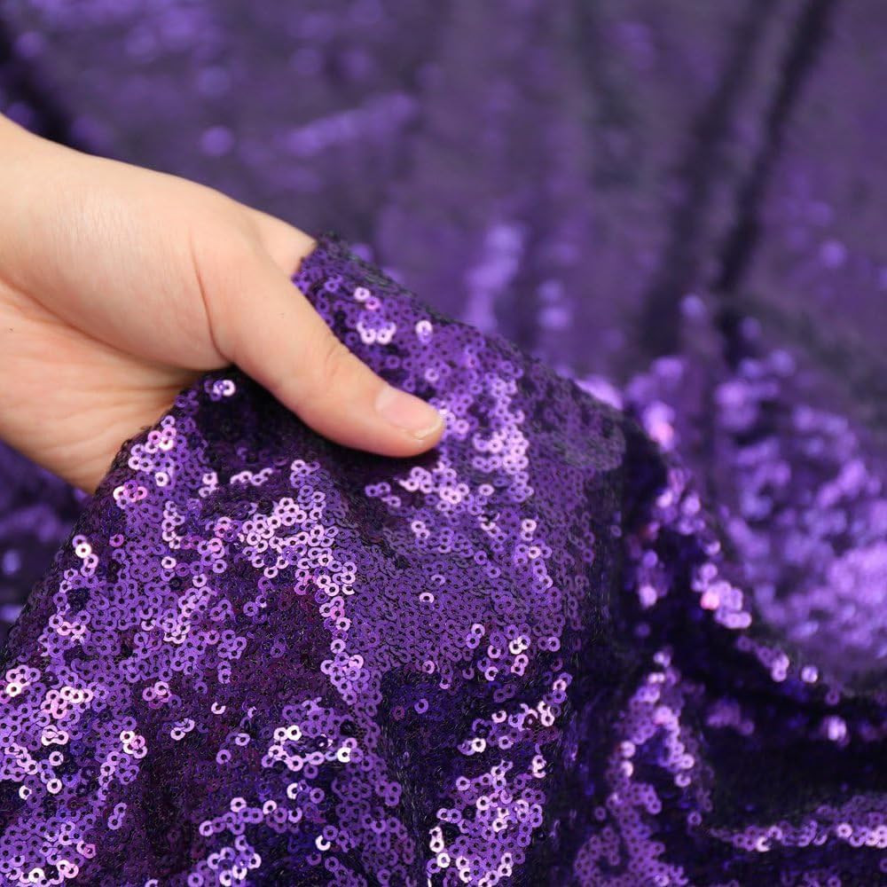 Purple Sequin Backdrop Sparkly Photography Glitter Back Drop Curtain Special Eve
