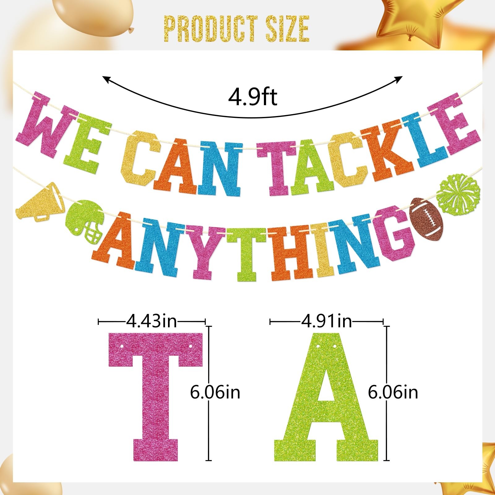Football Classroom Banner – We Can Tackle Anything Football Decorations – Spo…