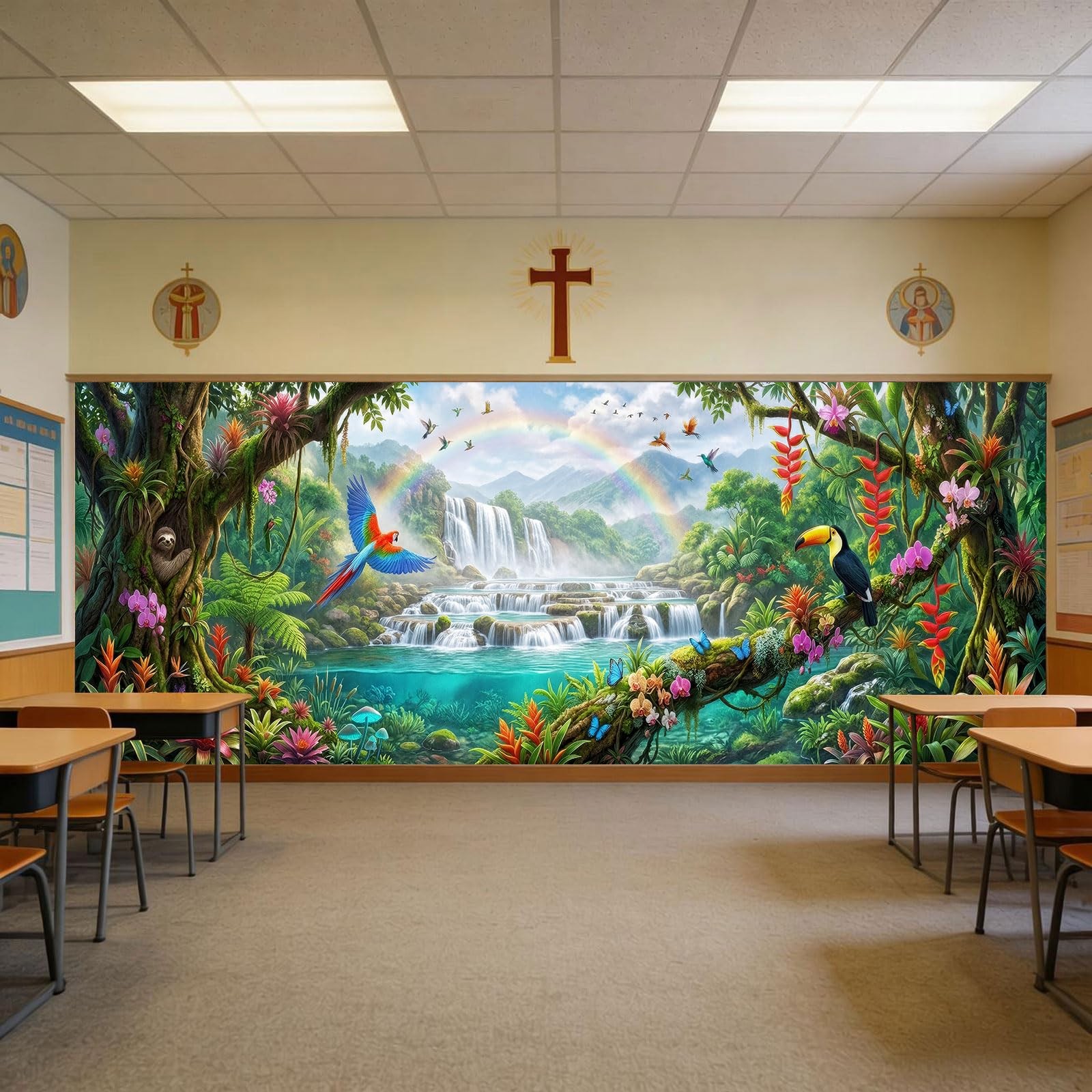 2026 VBS School Backdrop Party Extra Large Decorations for Photoshoot 18X6 FT…