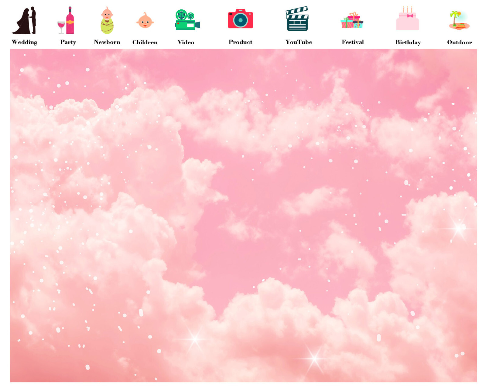 10x8ft Modern Romantic Pink Fantasy Sky Clouds Photo Background Studio Props