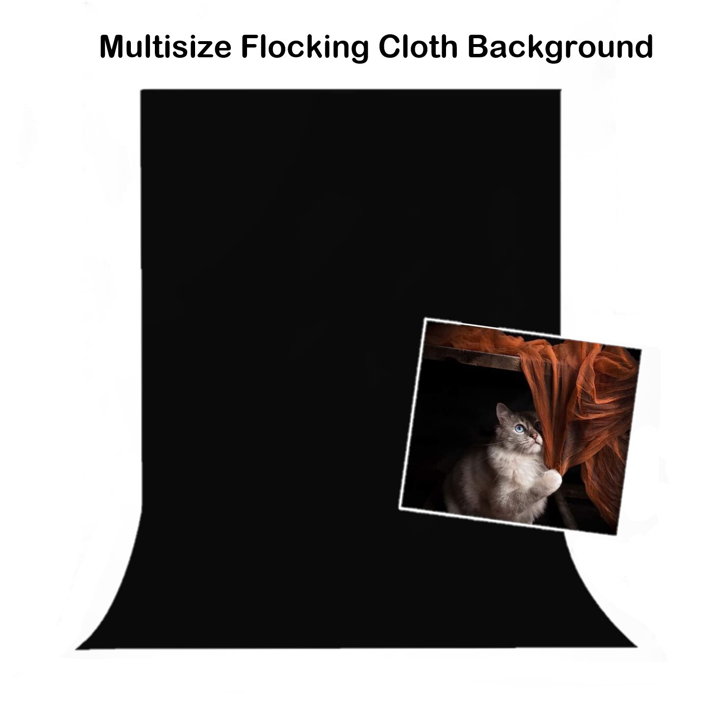 Black Background Light Absorbing Photography Solid Flocking Cloth Studio Props