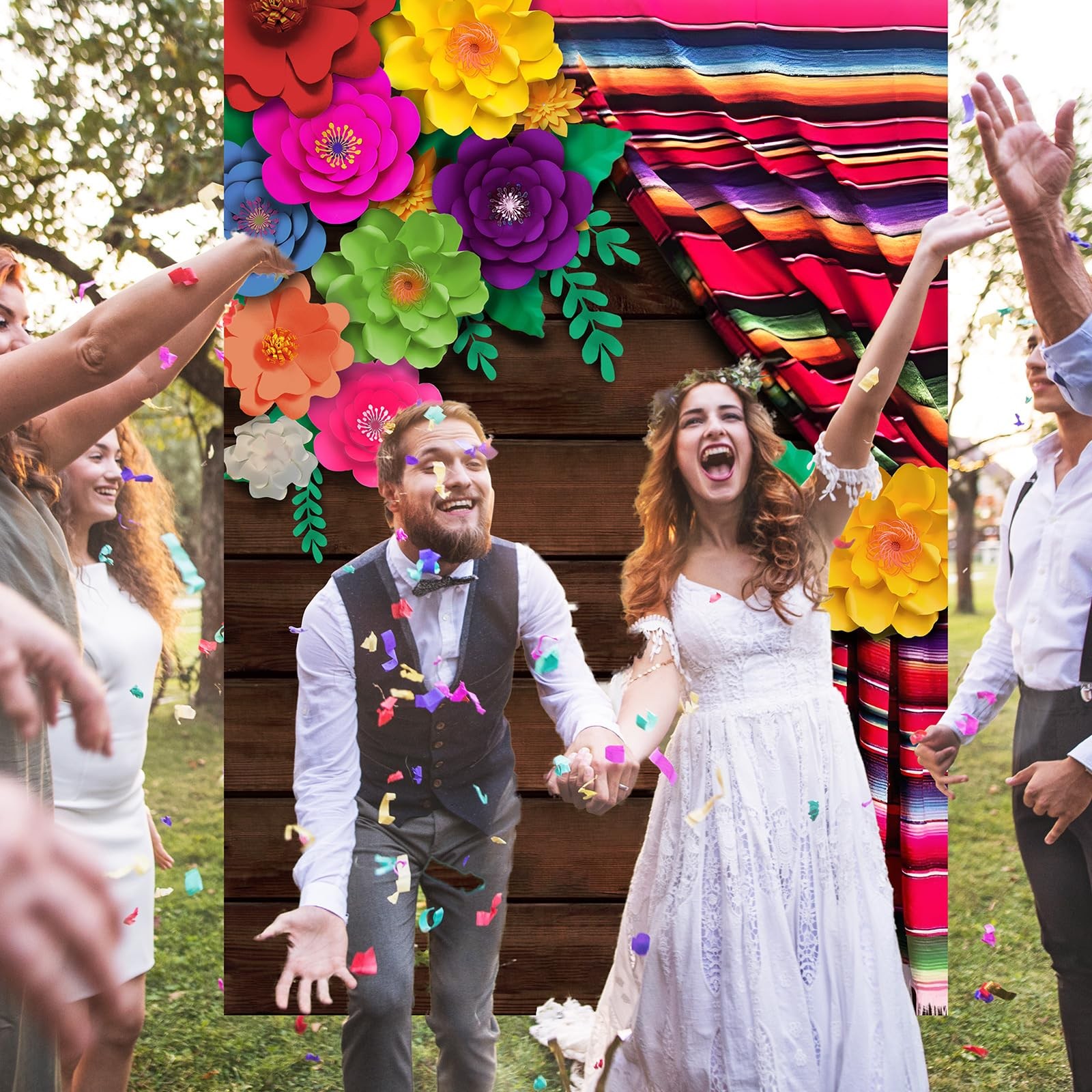 8x5ft Mexican Fiesta Photography Backdrop Cinco De Mayo Party Decorations