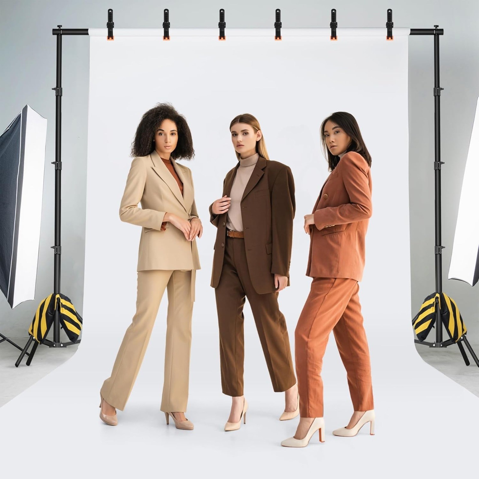 10FT Adjustable Photography Background Stand Photo Backdrop Holder With Sandbags