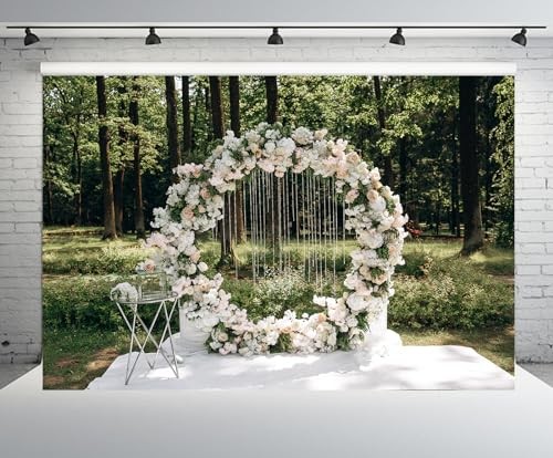 7ftx5ft Wedding Backdrop for Photography Cradle Ceremony Flowers 7x5FT B1-548