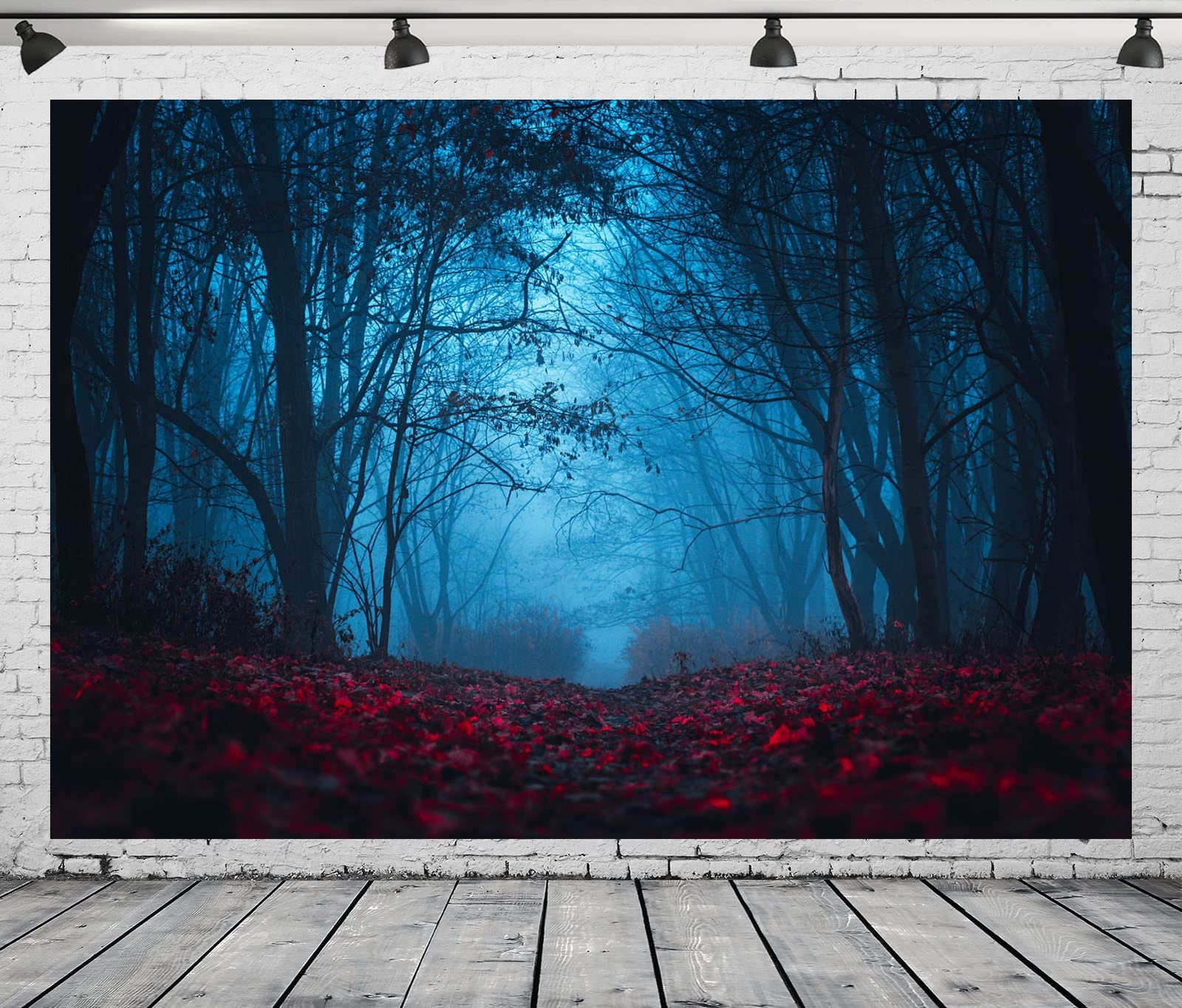 BELECO 7x5ft Fabric Mysterious Foggy Forest Backdrops for 7x5FT, A11253