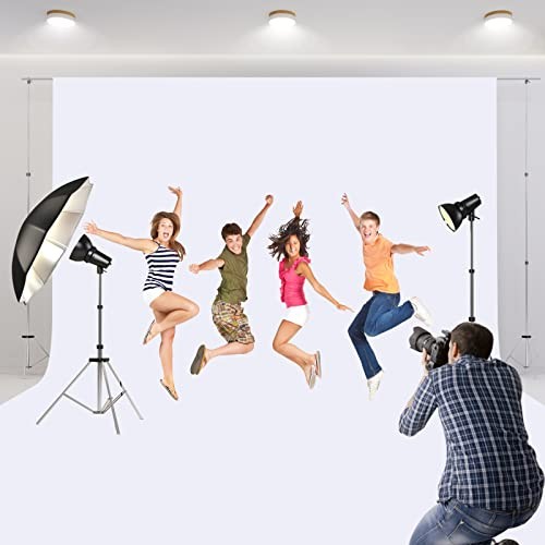 Aimosen 10×10 FT White Backdrop Background for Photography, 10 X 10 FT,
