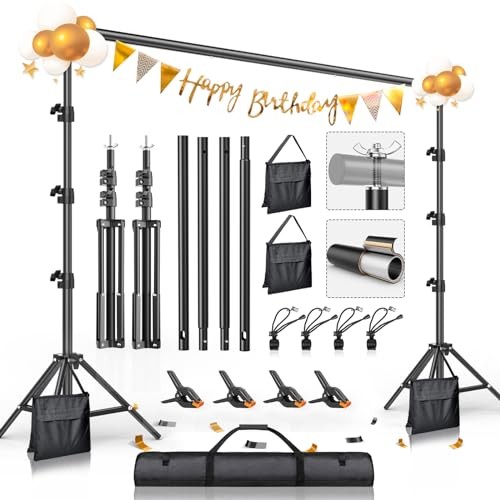 8.5 x 10 FT Photo Backdrop Stand Kit, Adjustable Background Holder Support