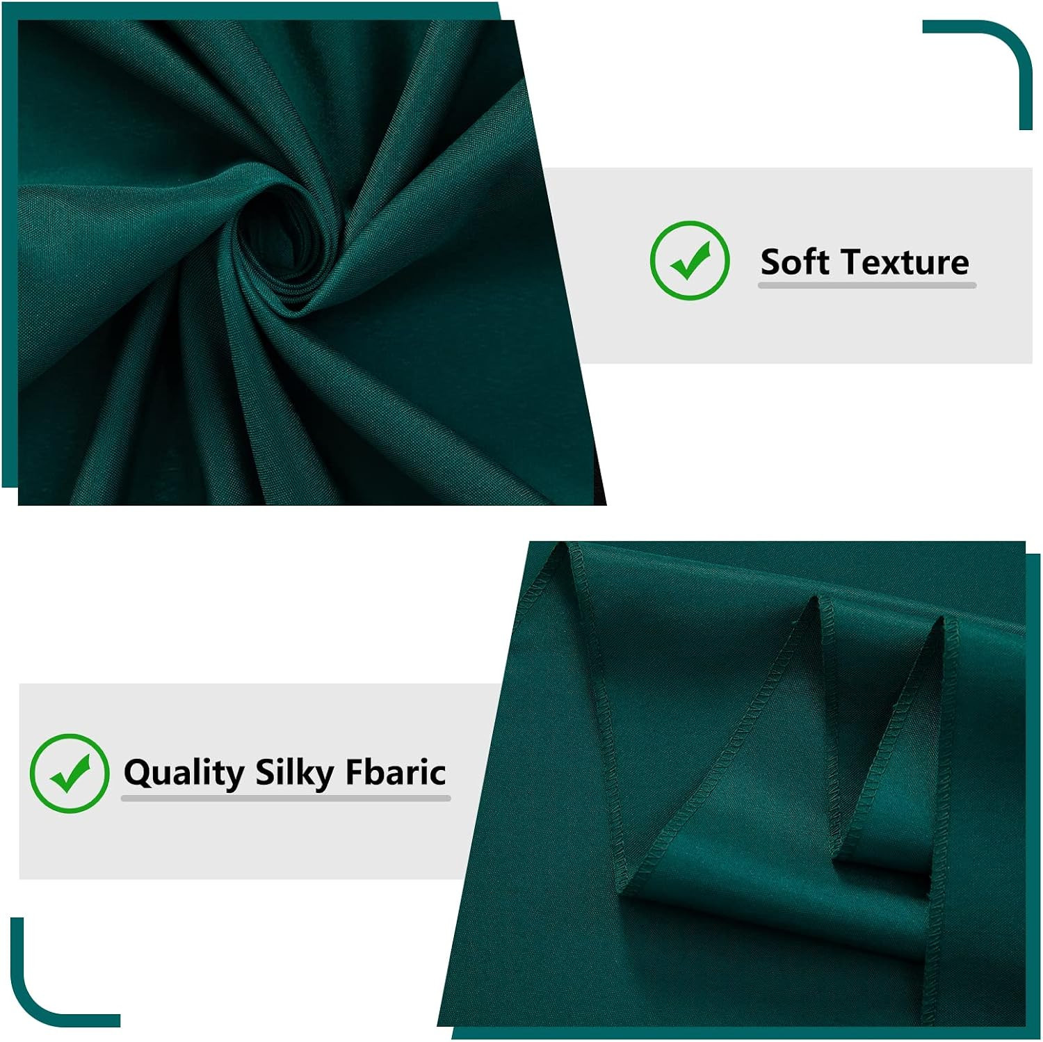 MYSKY HOME 10ft x 7ft Green Backdrop Curtains for Parties, Weddings, Stage & Bab